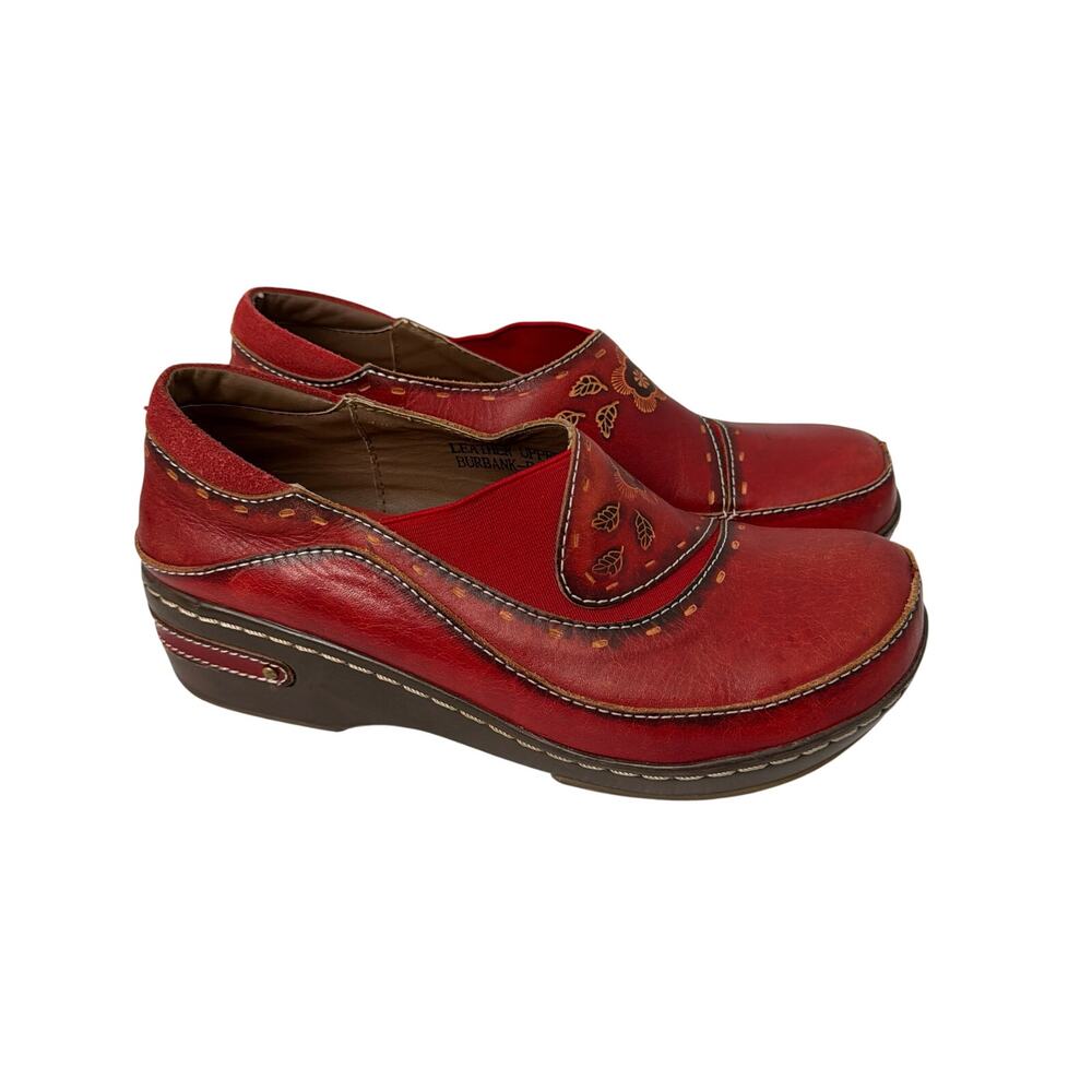 L’Artiste Shoes Womens Size 8 Burbank Red Leather Artsy Boho 38
